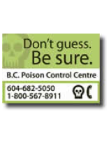 BC Poison Control Fridge Magnet BC Poison control centre fridge magnet