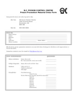 Poison Prevention Materials Order Form Poison prevention materials order form